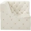 Meridian Furniture Tuft Cream Velvet Corner Chair