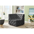 Meridian Furniture Tuft Grey Velvet Corner Chair