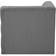 Meridian Furniture Tuft Grey Velvet Corner Chair