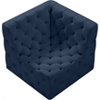 Meridian Furniture Tuft Navy Velvet Corner Chair