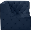 Meridian Furniture Tuft Navy Velvet Corner Chair
