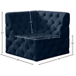 Meridian Furniture Tuft Navy Velvet Corner Chair
