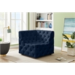 Meridian Furniture Tuft Navy Velvet Corner Chair