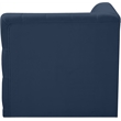 Meridian Furniture Tuft Navy Velvet Corner Chair