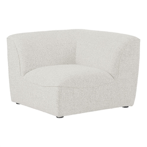 Meridian Furniture Miramar Cream Durable Linen Textured Corner