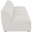 Meridian Furniture Miramar Cream Durable Linen Textured Modular Sofa