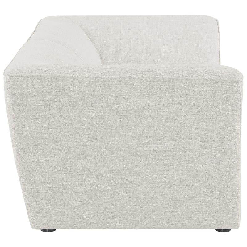 Meridian Furniture Miramar Cream Durable Linen Textured Modular Sofa