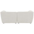 Meridian Furniture Miramar Cream Durable Linen Textured Modular Sofa
