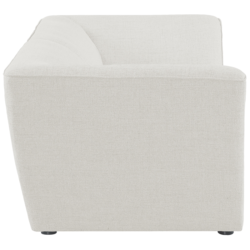 Meridian Furniture Miramar Cream Durable Linen Textured Modular Sofa