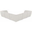 Meridian Furniture Miramar Cream Durable Linen Textured Modular Sectional