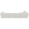 Meridian Furniture Miramar Cream Durable Linen Textured Modular Sectional