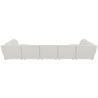 Meridian Furniture Miramar Cream Durable Linen Textured Modular Sectional