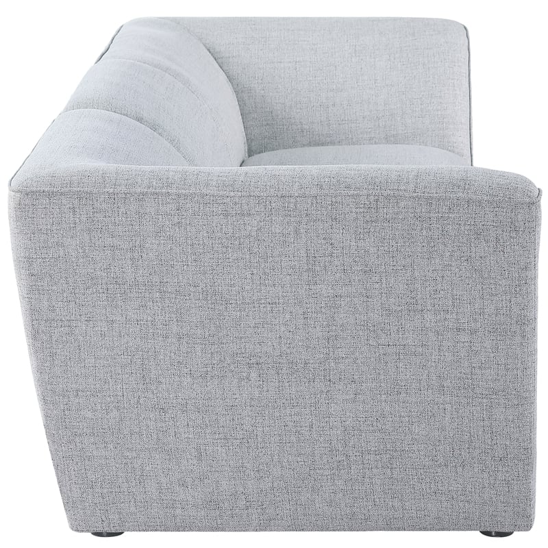 Meridian Furniture Miramar Grey Durable Linen Textured Modular Sofa