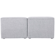 Meridian Furniture Miramar Grey Durable Linen Textured Modular Sofa