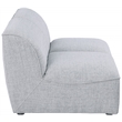 Meridian Furniture Miramar Grey Durable Linen Textured Modular Sofa