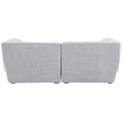 Meridian Furniture Miramar Grey Durable Linen Textured Modular Sofa