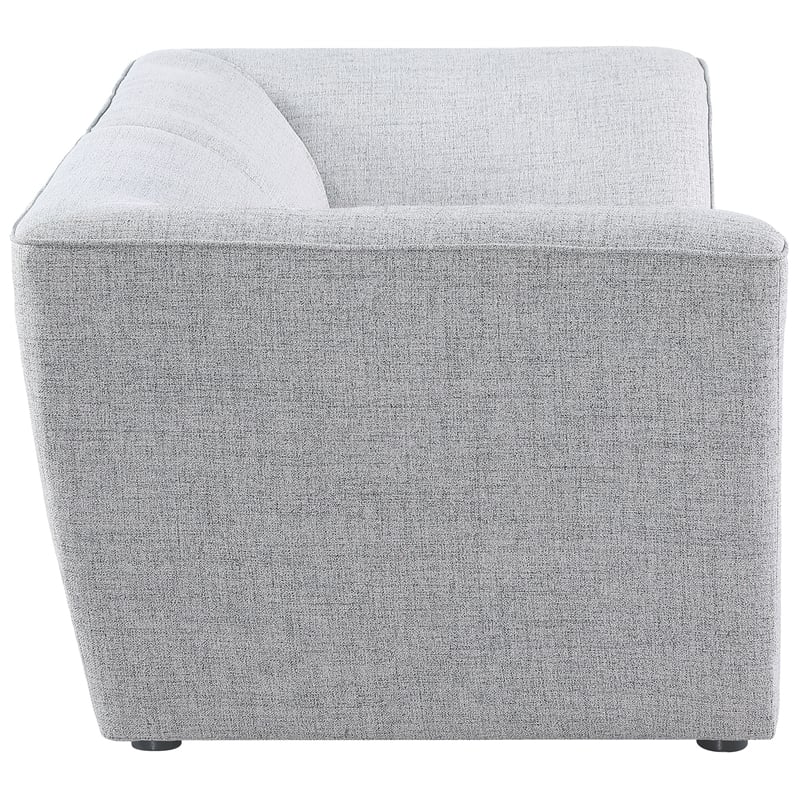 Meridian Furniture Miramar Grey Durable Linen Textured Modular Sofa
