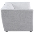Meridian Furniture Miramar Grey Durable Linen Textured Modular Sofa