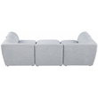 Meridian Furniture Miramar Grey Durable Linen Textured Modular Sectional