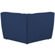 Meridian Furniture Miramar Navy Durable Linen Textured Corner