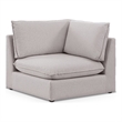 Meridian Furniture Mackenzie Beige Durable Linen Textured Corner