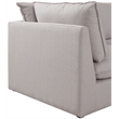 Meridian Furniture Mackenzie Beige Durable Linen Textured Modular Sofa