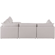Meridian Furniture Mackenzie Beige Durable Linen Textured Modular Sectional