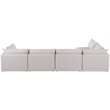 Meridian Furniture Mackenzie Beige Durable Linen Textured Modular Sectional