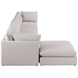 Meridian Furniture Mackenzie Beige Durable Linen Textured Modular Sectional