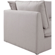 Meridian Furniture Mackenzie Beige Durable Linen Textured Modular Sectional