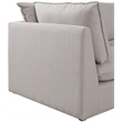 Meridian Furniture Mackenzie Beige Durable Linen Textured Modular Sectional