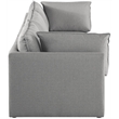 Meridian Furniture Mackenzie Grey Durable Linen Textured Modular Sofa