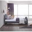 Meridian Furniture Brody Grey Velvet Twin Bed