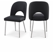 Meridian Furniture Logan Black Vegan Leather Dining Chair (Set of 2)