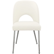 Meridian Furniture Logan Cream Vegan Leather Dining Chair (Set of 2)