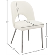 Meridian Furniture Logan Cream Vegan Leather Dining Chair (Set of 2)