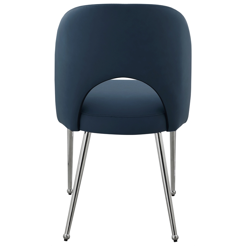 Meridian Furniture Logan Navy Vegan Leather Dining Chair