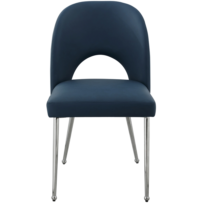 Meridian Furniture Logan Navy Vegan Leather Dining Chair