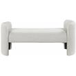Meridian Furniture Peyton Cream Boucle Fabric Bench
