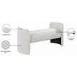 Meridian Furniture Peyton Cream Boucle Fabric Bench