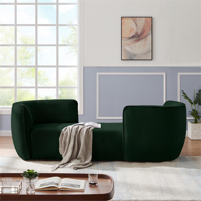 Meridian Furniture Hilton Green Fabric Chaise