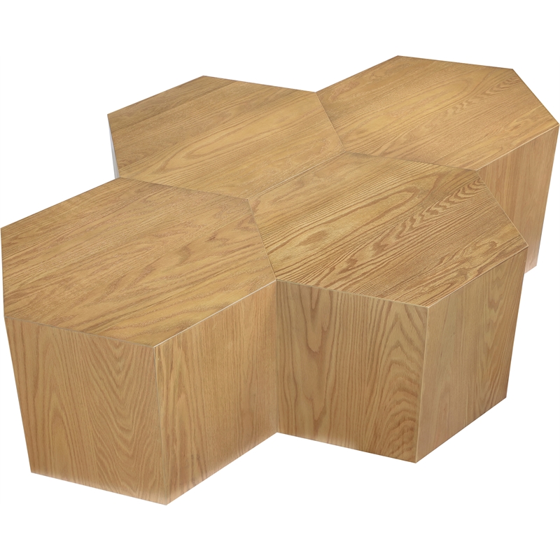 Meridian Furniture Eternal 4-Pc. Natural Oak Wood Coffee Table