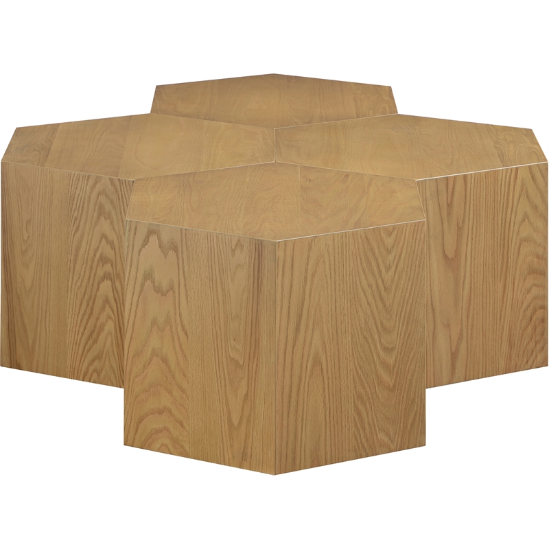 Meridian Furniture Eternal 4-Pc. Natural Oak Wood Coffee Table