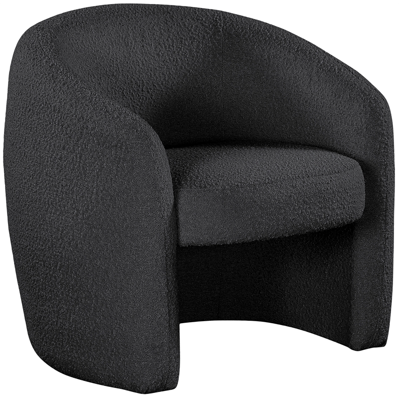 Meridian Furniture Acadia Black Boucle Fabric Accent Chair