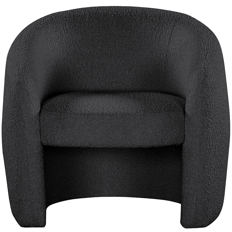 Meridian Furniture Acadia Black Boucle Fabric Accent Chair