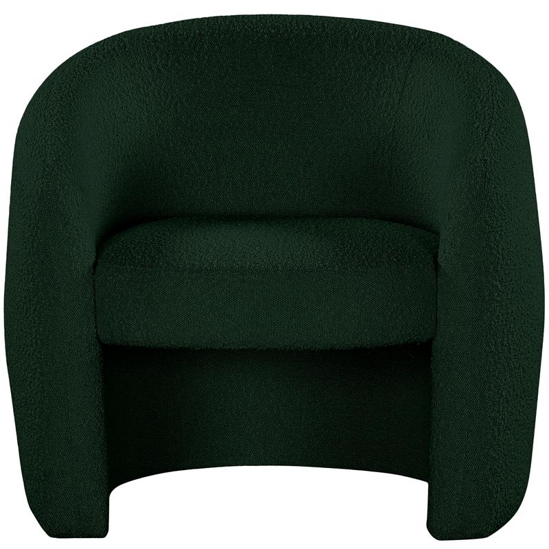 Meridian Furniture Acadia Green Boucle Fabric Accent Chair