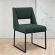Meridian Furniture Jayce Green Boucle Fabric Dining Chair