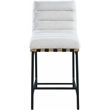 Meridian Furniture Burke Cream Boucle Fabric Counter Stool