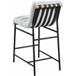 Meridian Furniture Burke Cream Boucle Fabric Counter Stool