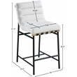 Meridian Furniture Burke Cream Boucle Fabric Counter Stool